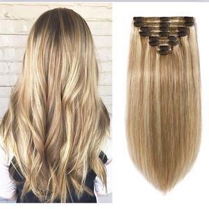 Clip in hair extensions